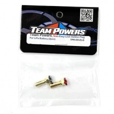 Team Powers 5mm Easy Lock Golden Plug Set For Lipo Battery. Team Powers 5mm Easy Lock Golden Plug Set For Lipo Battery.